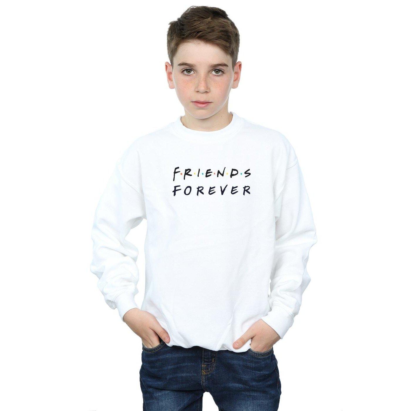 Forever Logo Sweatshirt Jungen Weiss 140/146 von Friends