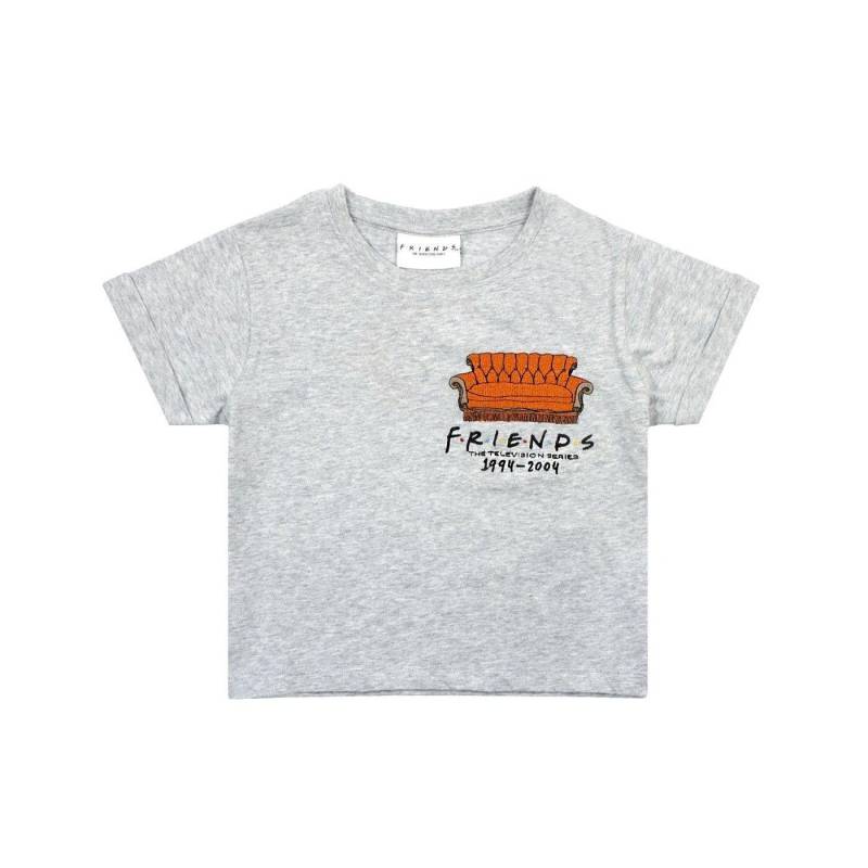 Friends - Central Perk kurzes T-Shirt, 164, Taubengrau von Friends