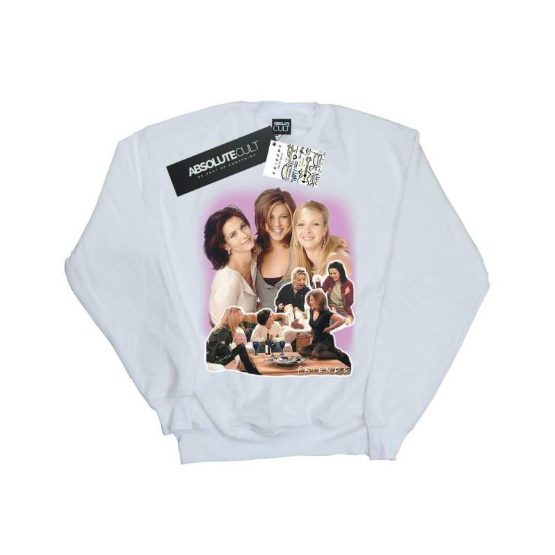 Girls Collage Sweatshirt Damen Weiss XL von Friends