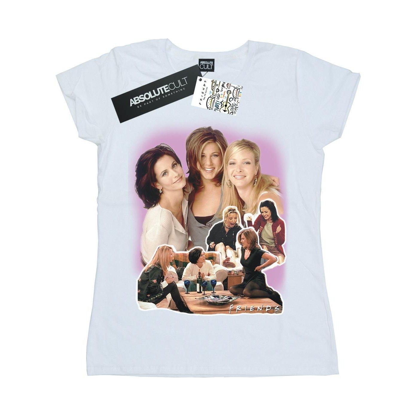 Girls Collage Tshirt Damen Weiss L von Friends