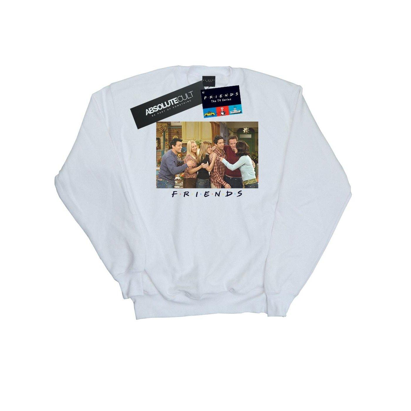 Group Photo Apartment Sweatshirt Damen Weiss L von Friends