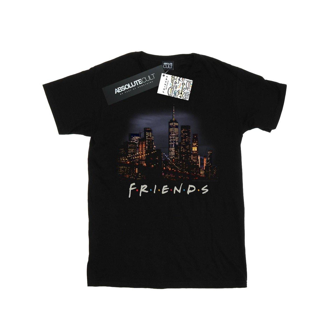 Night Skyline Tshirt Damen Schwarz S von Friends