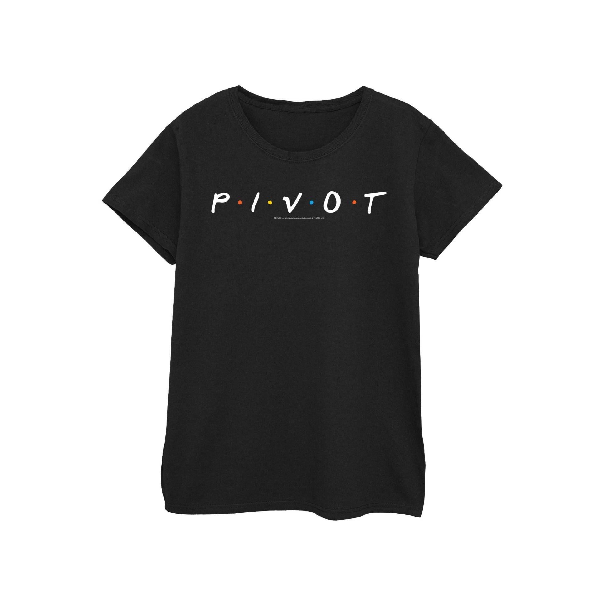 Pivot Logo Tshirt Damen Schwarz S von Friends