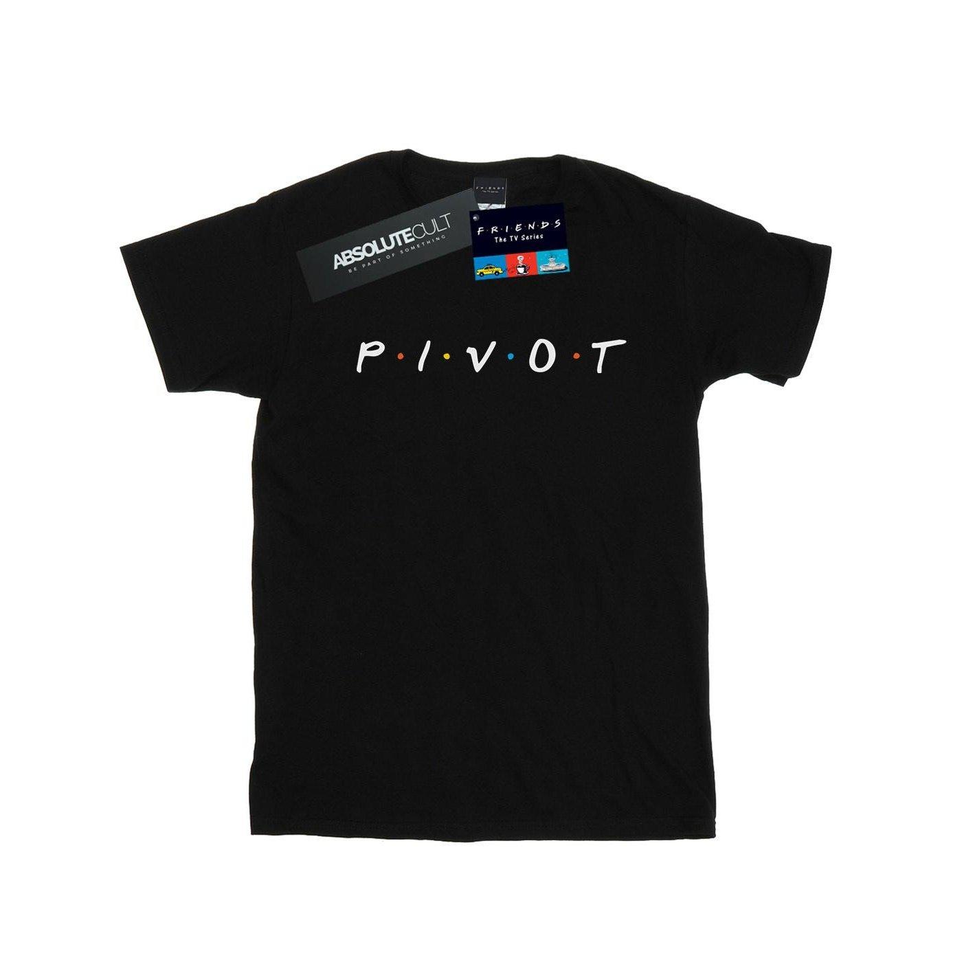 Pivot Logo Tshirt Damen Schwarz XXL von Friends