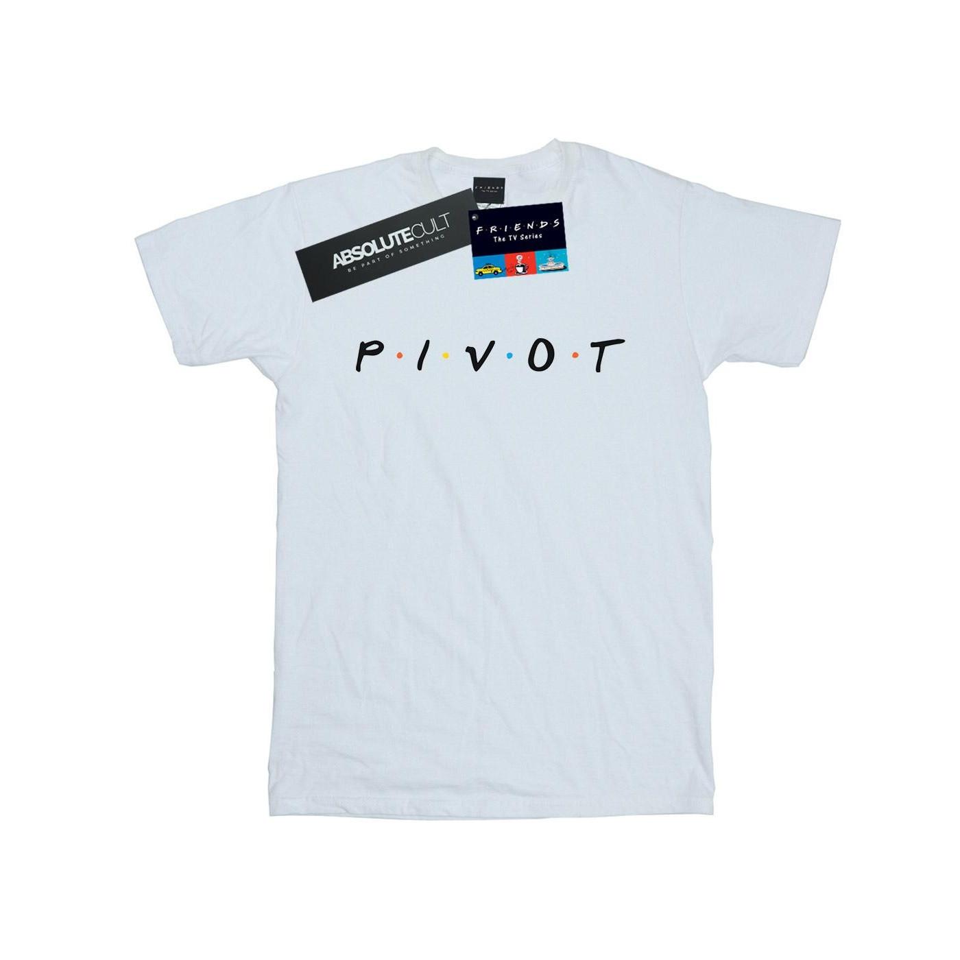 Pivot Logo Tshirt Damen Weiss XL von Friends