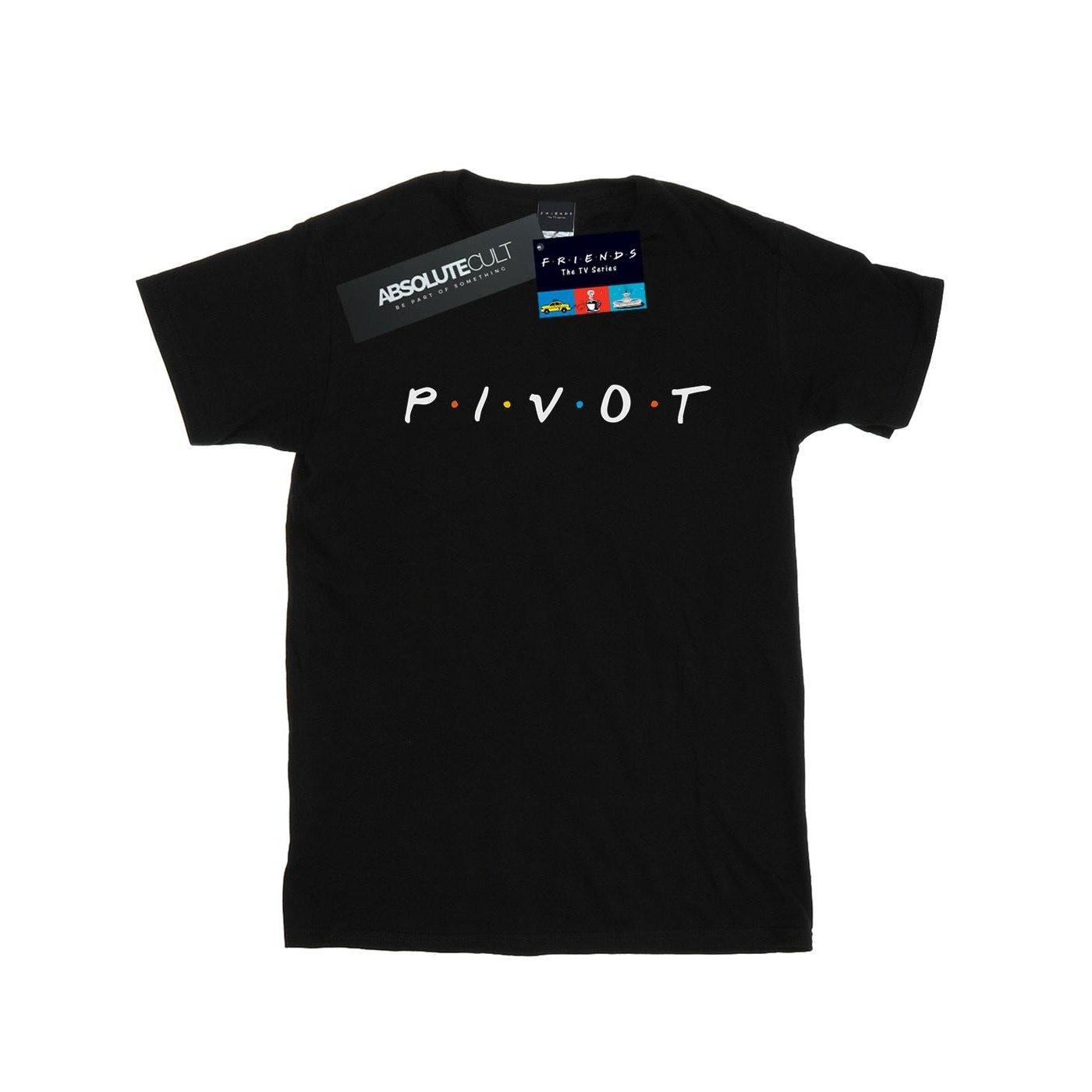 Pivot Logo Tshirt Mädchen Schwarz 128 von Friends