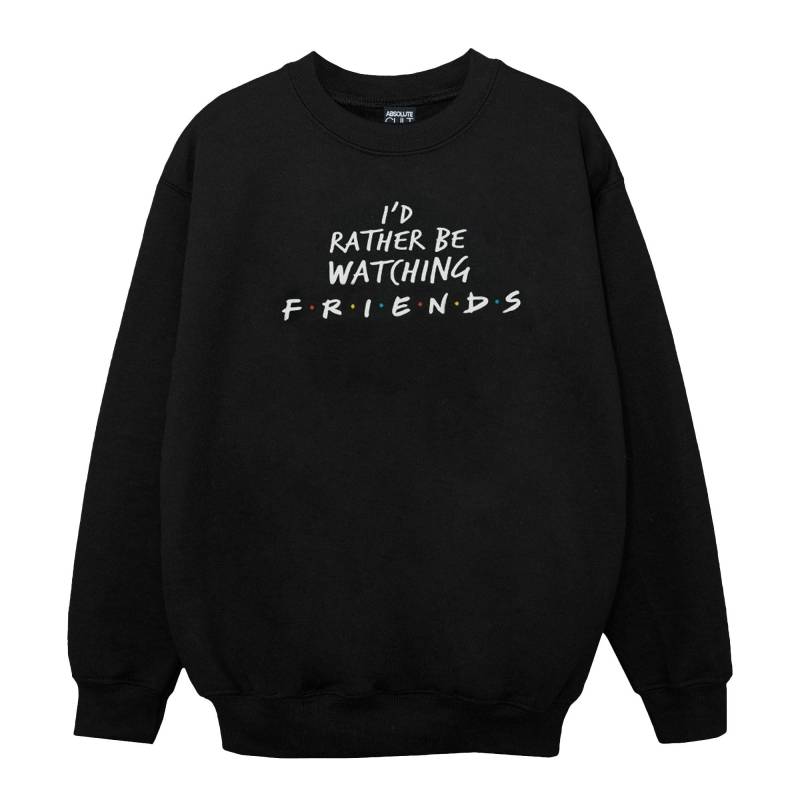 Rather Be Watching Sweatshirt Mädchen Schwarz 128 von Friends