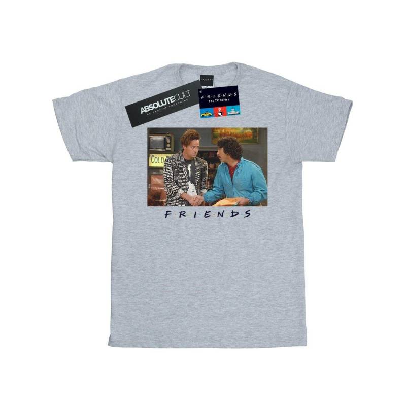 Ross And Chandler Handshake Tshirt Mädchen Grau 116 von Friends