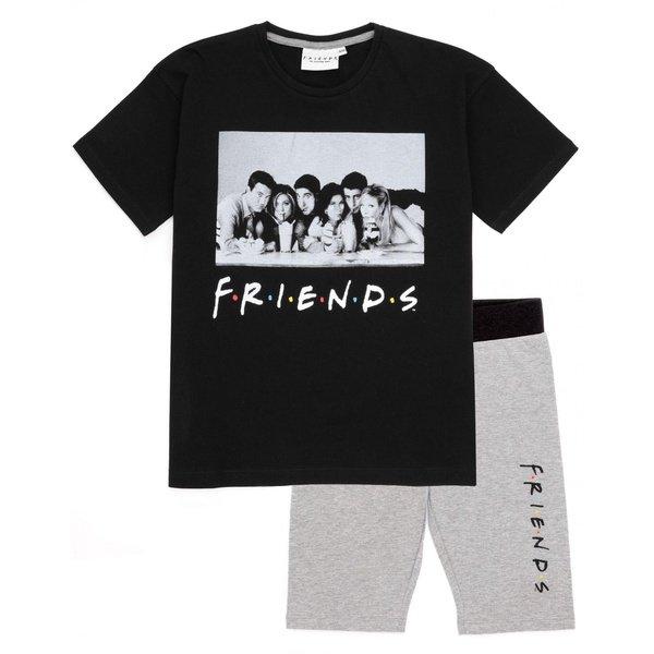 Friends - Schlafanzug mit Shorts, 128, Schwarz von Friends