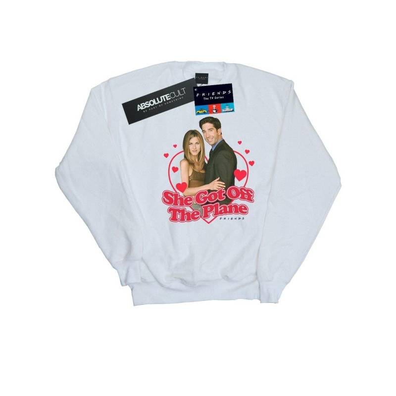 She Got Off The Plane Sweatshirt Jungen Weiss 140/146 von Friends