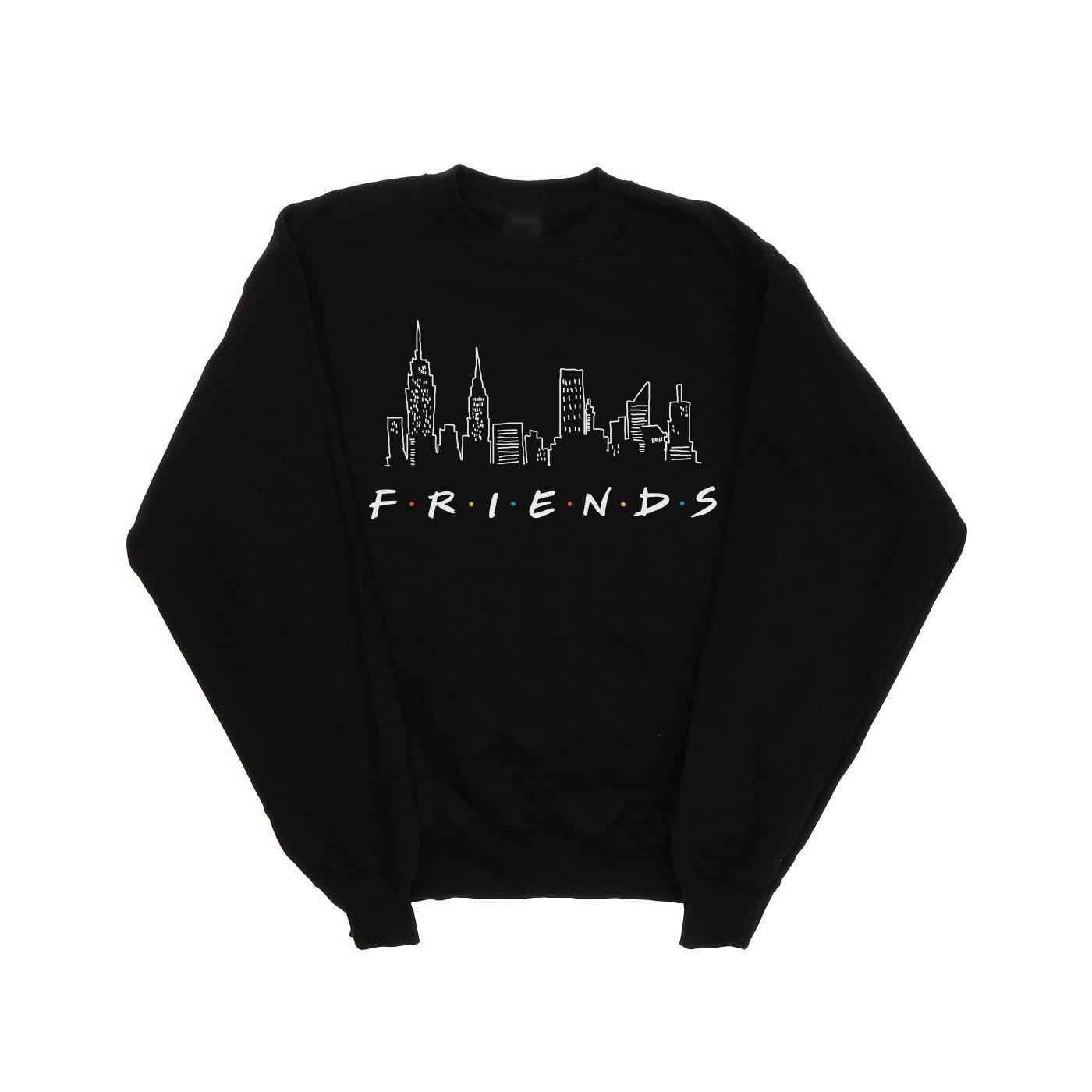 Skyline Logo Sweatshirt Herren Schwarz XXL von Friends