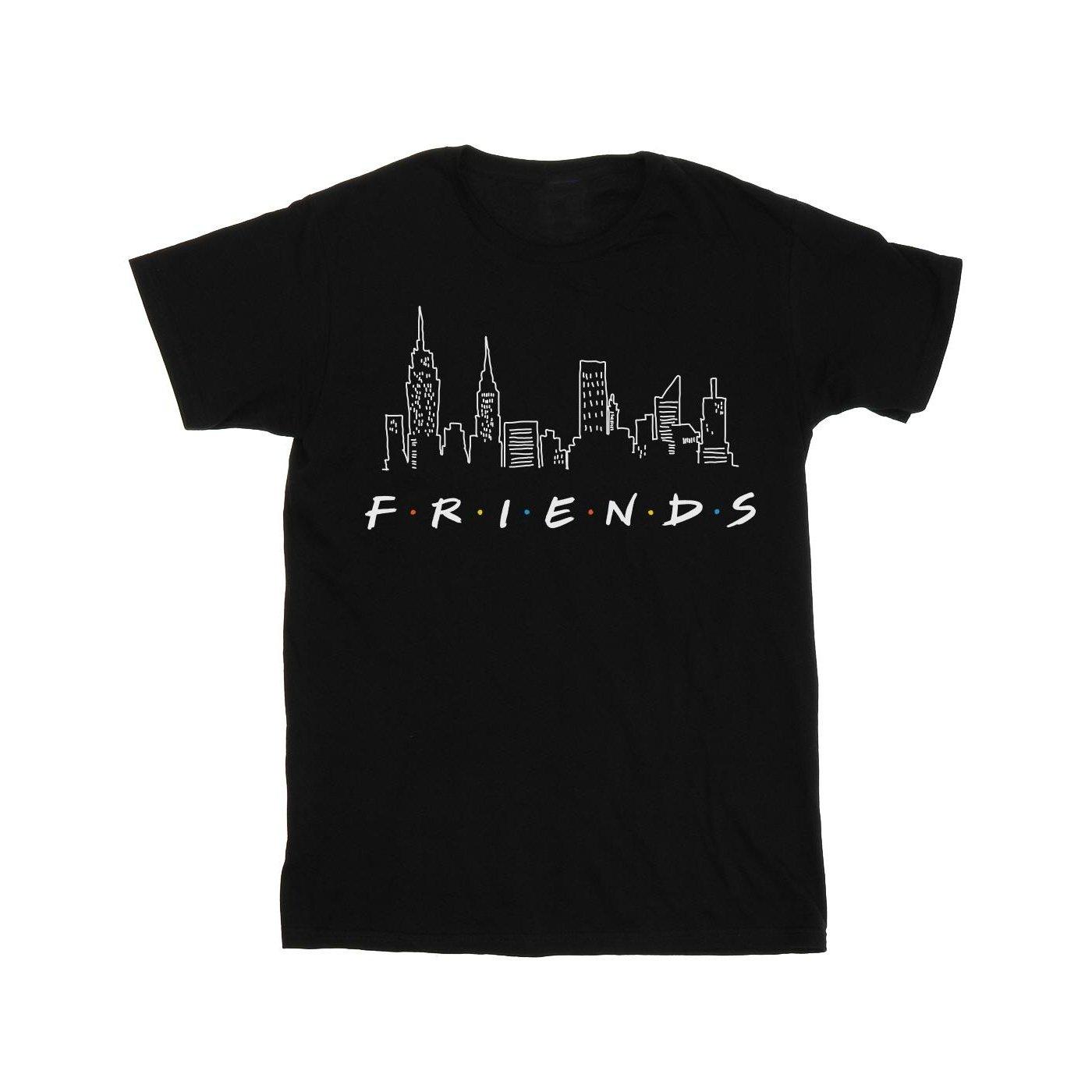 Skyline Logo Tshirt Damen Schwarz 5XL von Friends