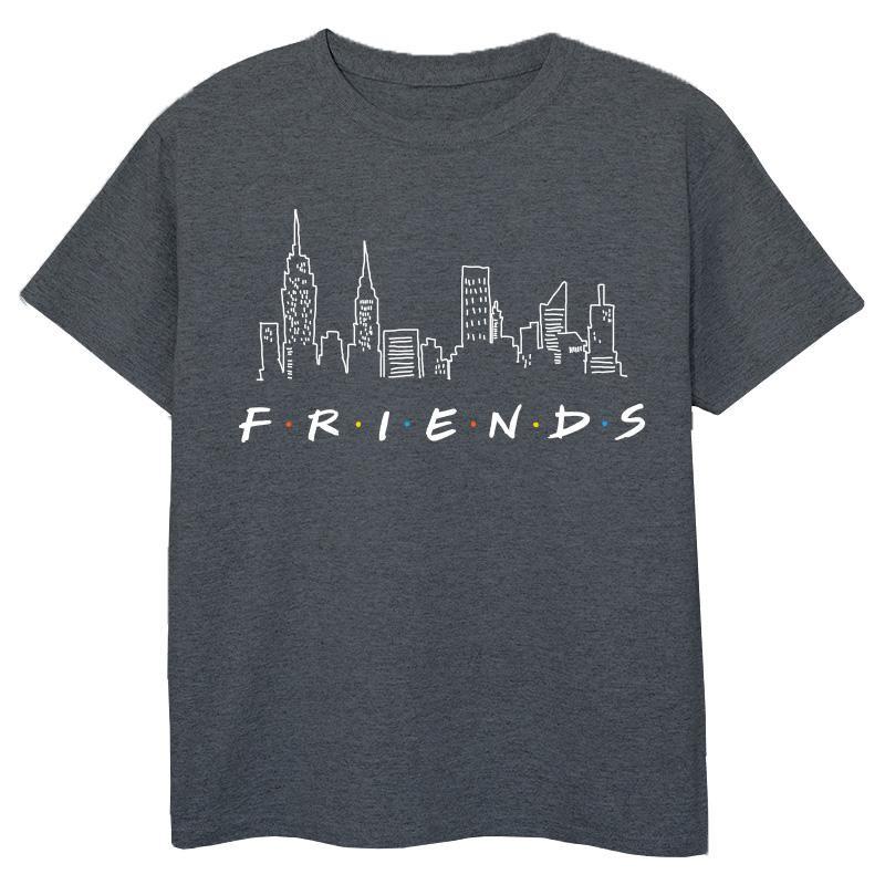 Skyline Logo Tshirt Mädchen Taubengrau 140/146 von Friends