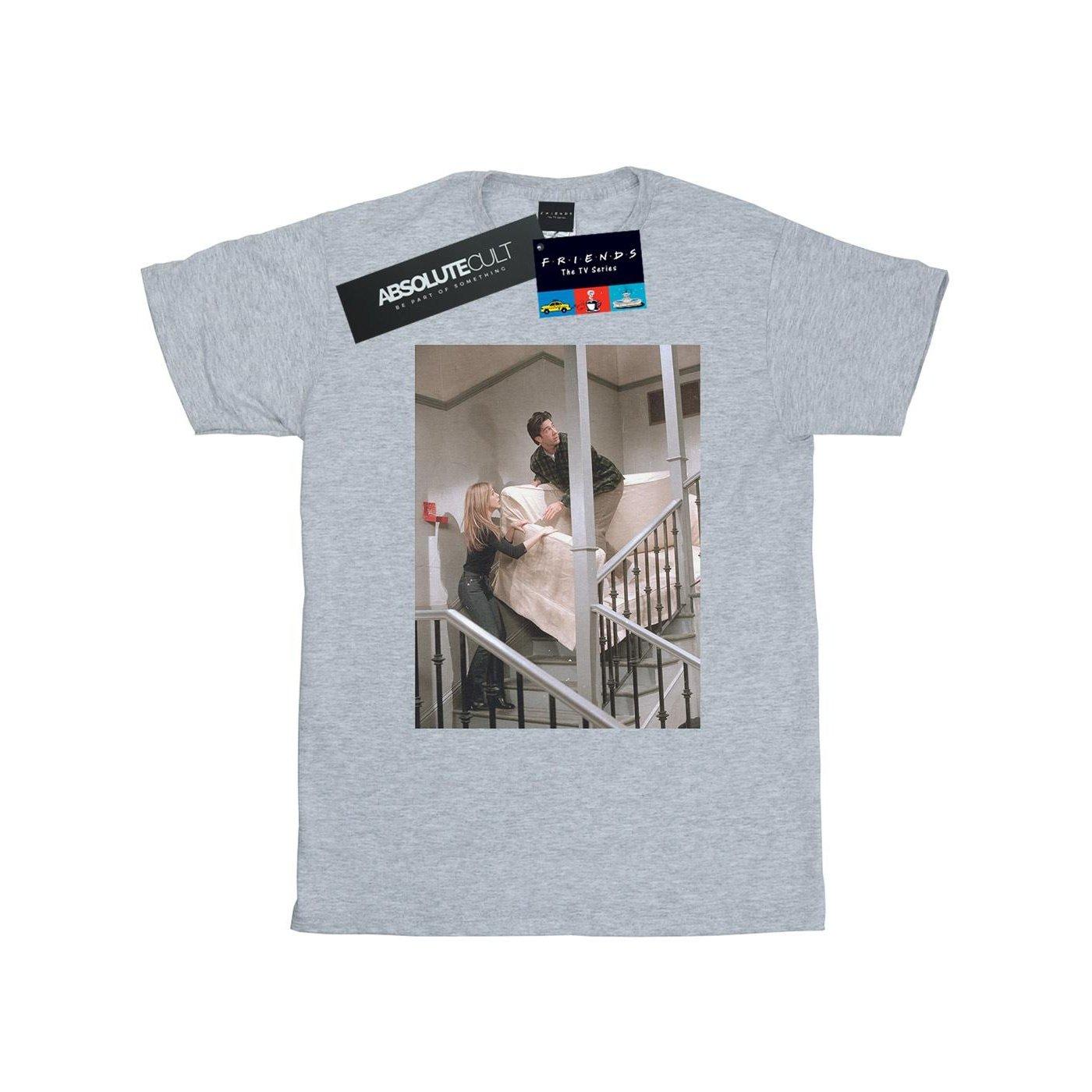 Sofa Stairs Photo Tshirt Damen Grau M von Friends