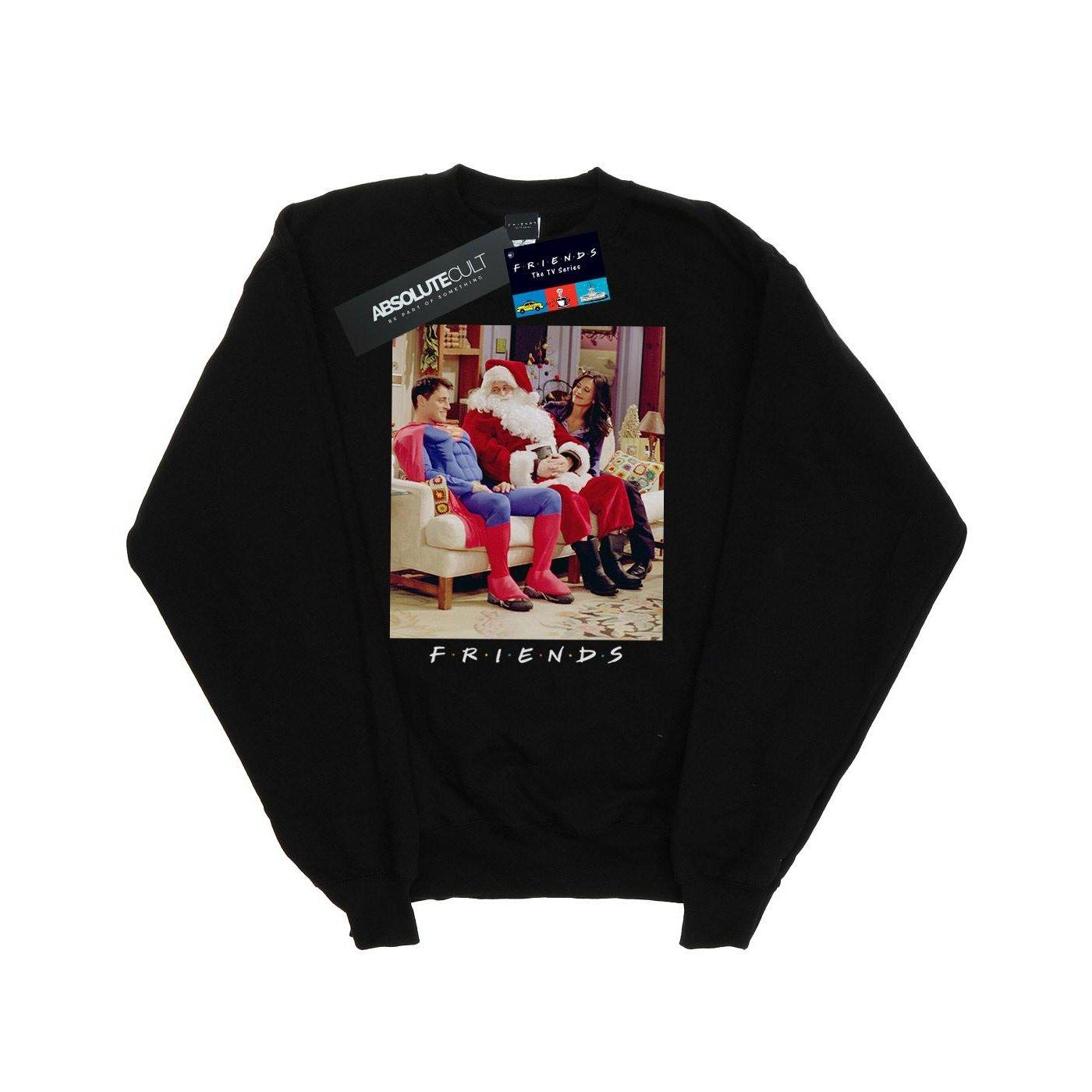 Superman And Santa Sweatshirt Jungen Schwarz 116 von Friends