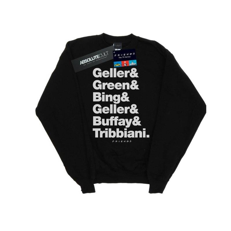 Surnames Text Sweatshirt Herren Schwarz S von Friends