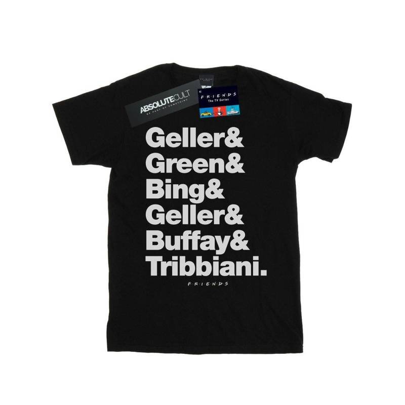 Surnames Text Tshirt Damen Schwarz S von Friends