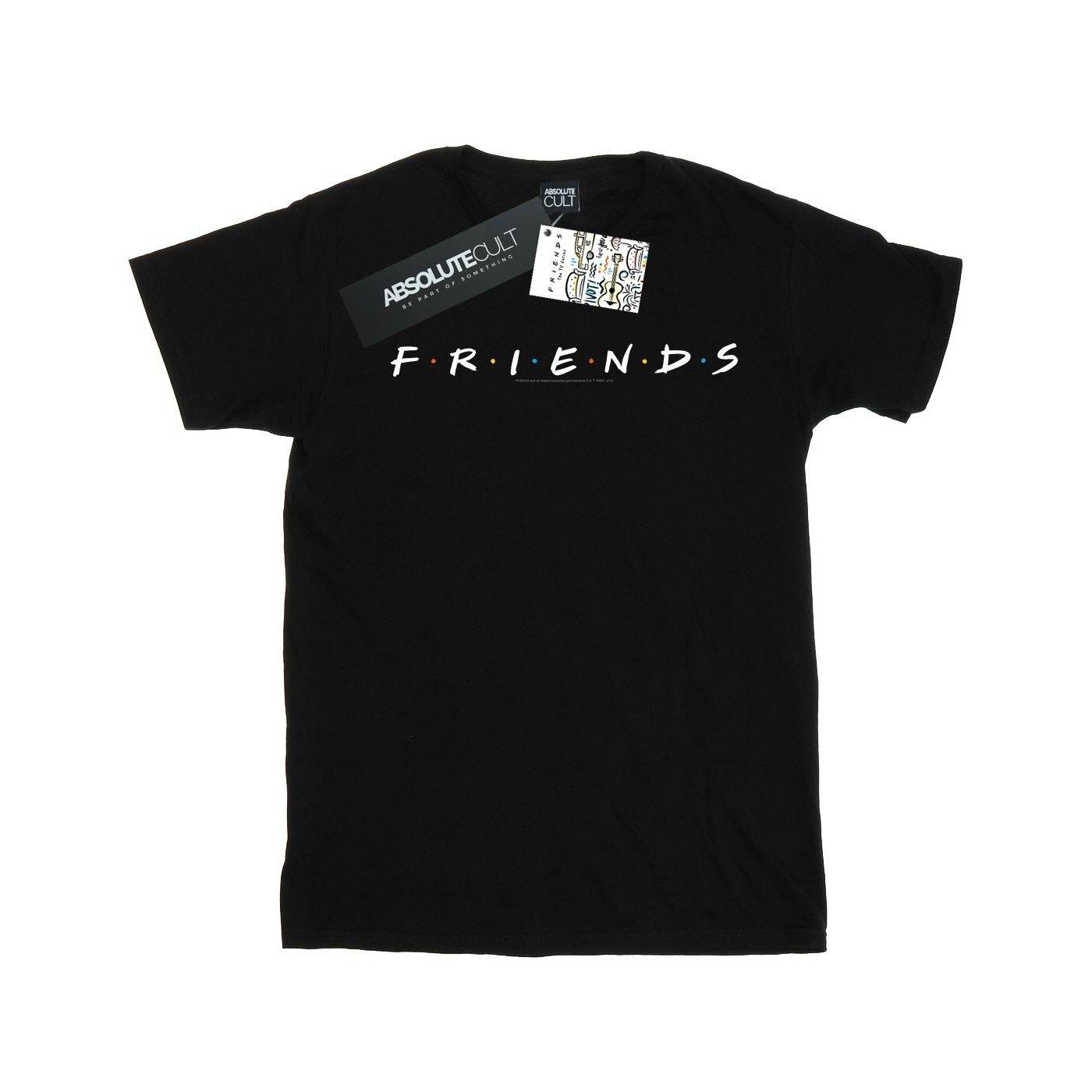 Text Logo Tshirt Mädchen Schwarz 104 von Friends