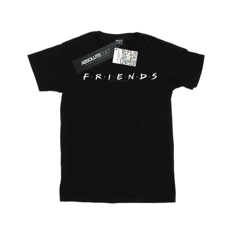 Text Logo Tshirt Mädchen Schwarz 116 von Friends