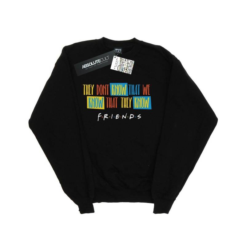 They Don't Know Script Sweatshirt Jungen Schwarz 128 von Friends