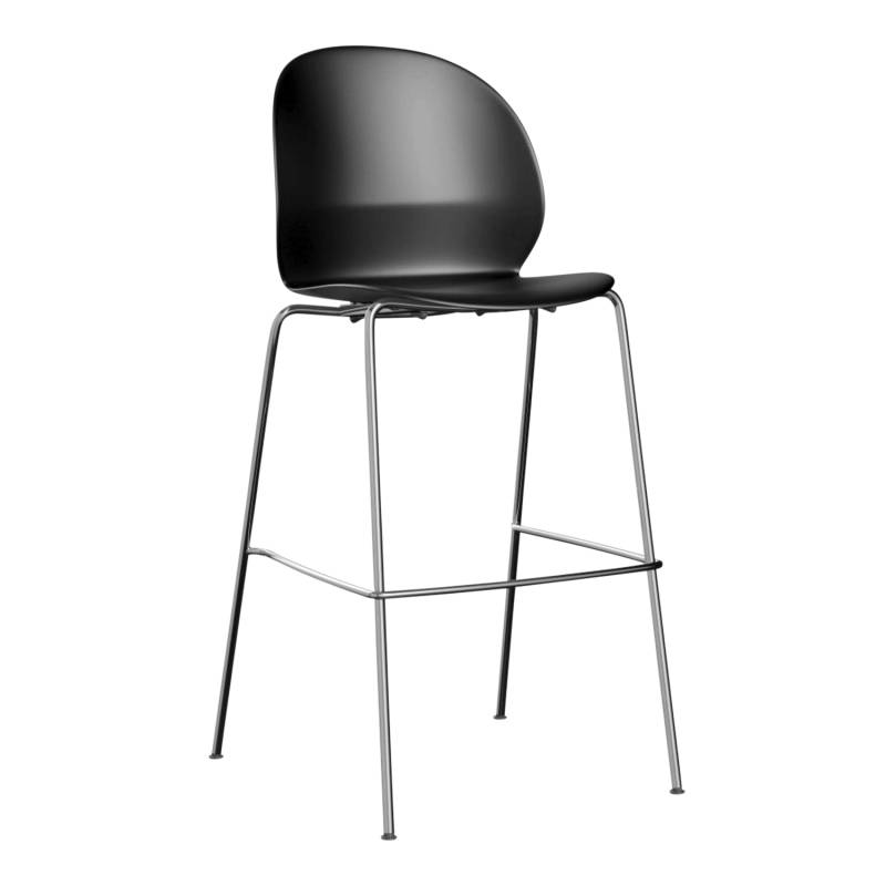 N02-50 RECYCLE hoher Barhocker, Farbe dunkelblau (875), Gestell verchromt von Fritz Hansen