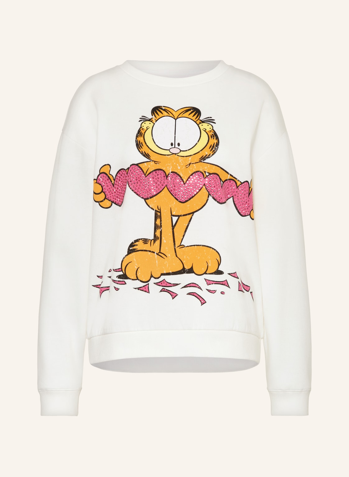 Frogbox Oversized-Sweatshirt Mit Schmucksteinen weiss Frogbox Oversized-Sweatshirt Mit Schmucksteinen weiss von FrogBox