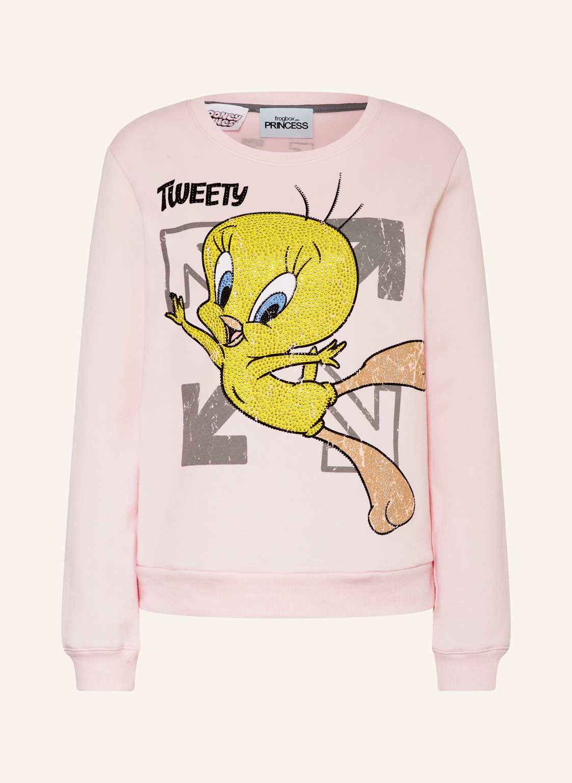 Frogbox Sweatshirt Mit Schmucksteinen rosa von FrogBox