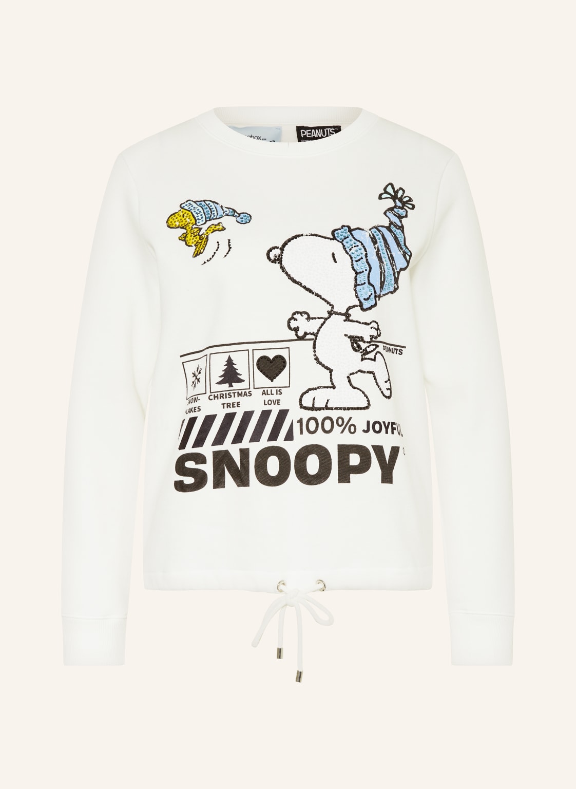 Frogbox Sweatshirt Mit Schmucksteinen weiss von FrogBox