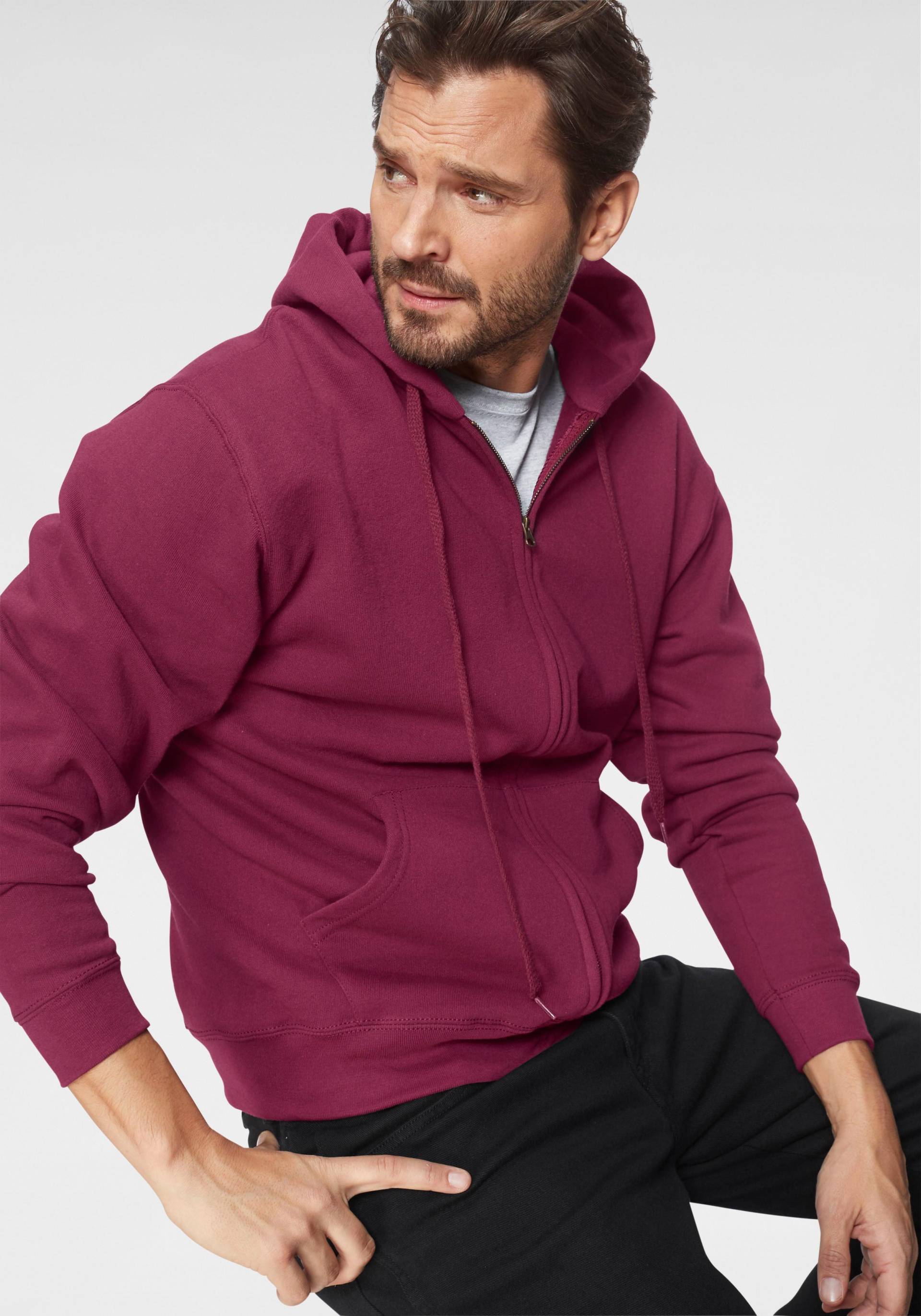 Fruit of the Loom Kapuzensweatjacke, aus Baumwollmischung Fruit of the Loom Kapuzensweatjacke, aus Baumwollmischung von Fruit Of The Loom