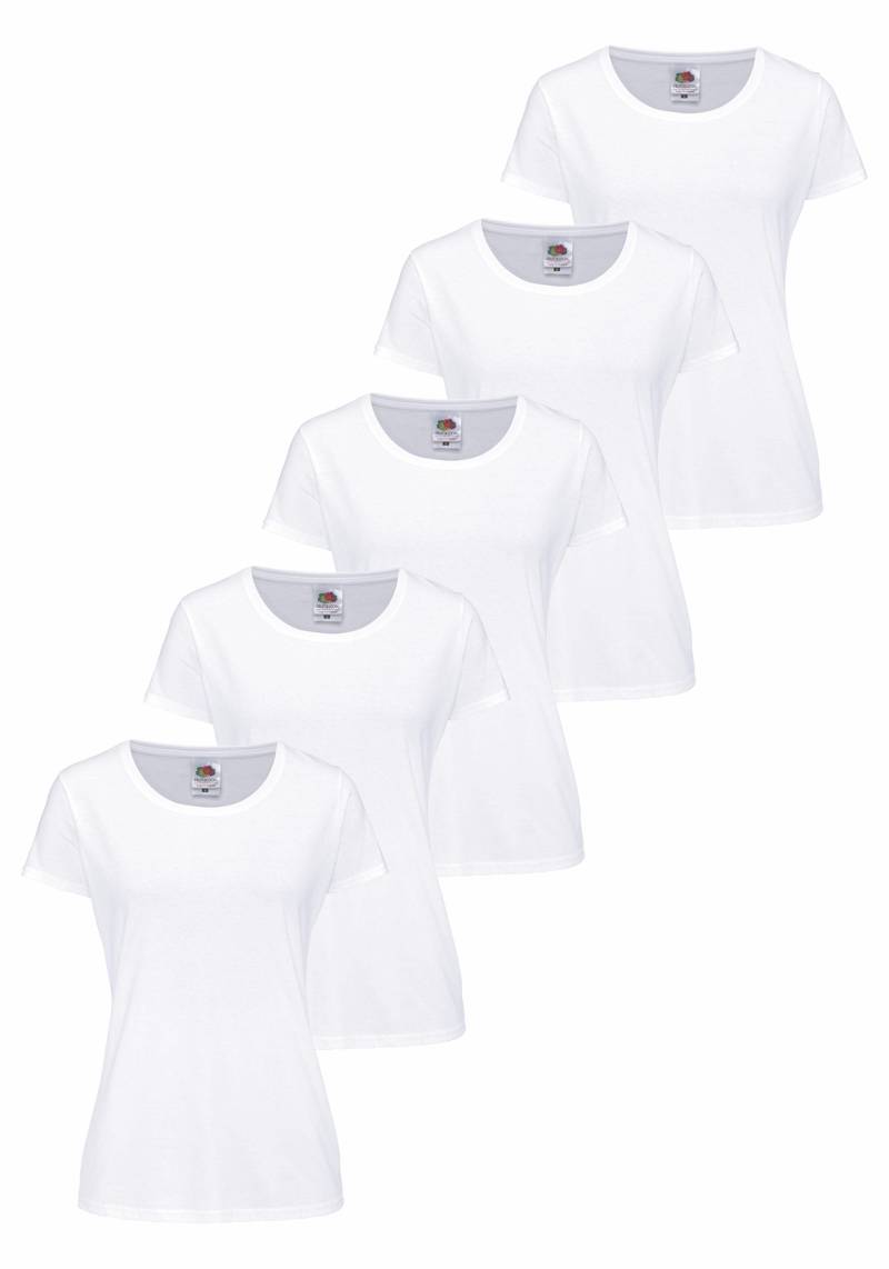 Fruit of the Loom Rundhalsshirt, original T. LADY-FIT im 5er Pack von Fruit Of The Loom