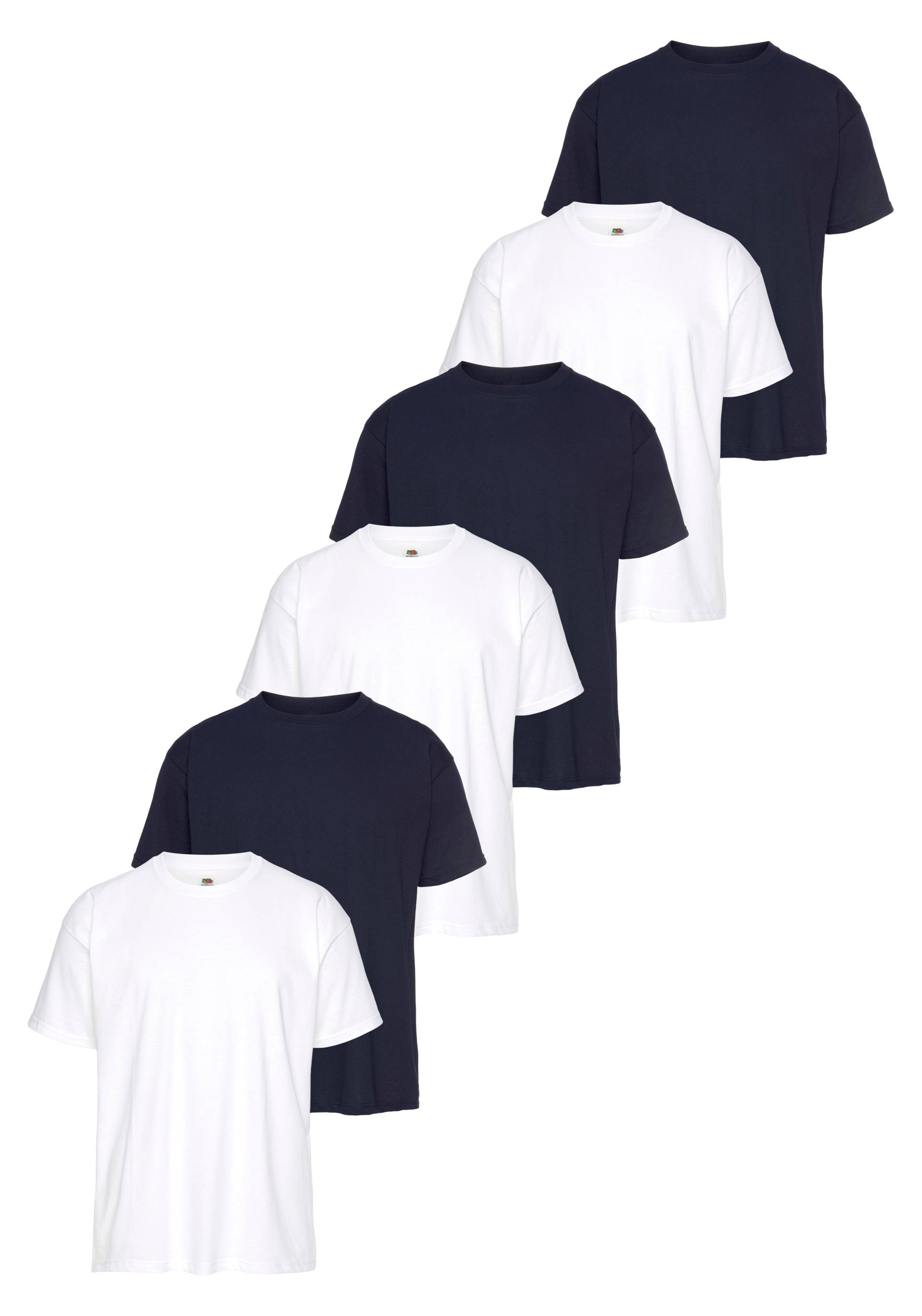 Fruit of the Loom T-Shirt », sechs Stück in unterschiedlicher Farbkomination«, mit Rundhalsausschnitt Fruit of the Loom T-Shirt », sechs Stück in unterschiedlicher Farbkomination«, mit Rundhalsausschnitt von Fruit Of The Loom
