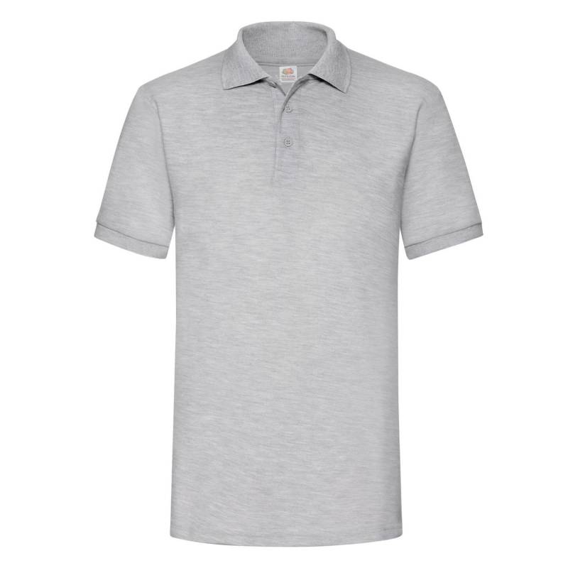 6535 Poloshirt Herren Grau M von Fruit of the Loom