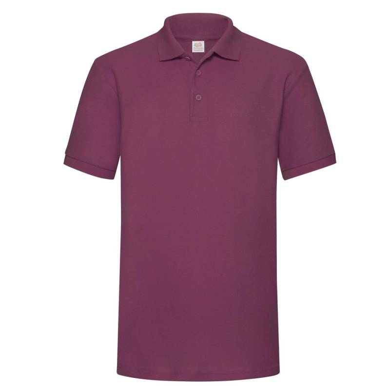 6535 Poloshirt Herren Weinrot L von Fruit of the Loom