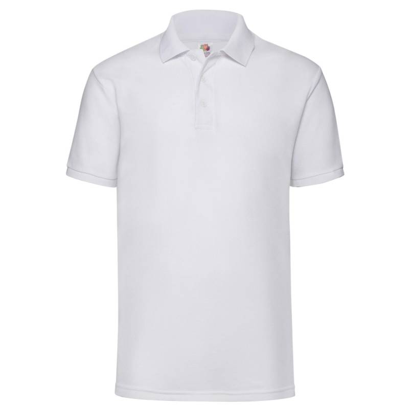 6535 Poloshirt Herren Weiss L von Fruit of the Loom