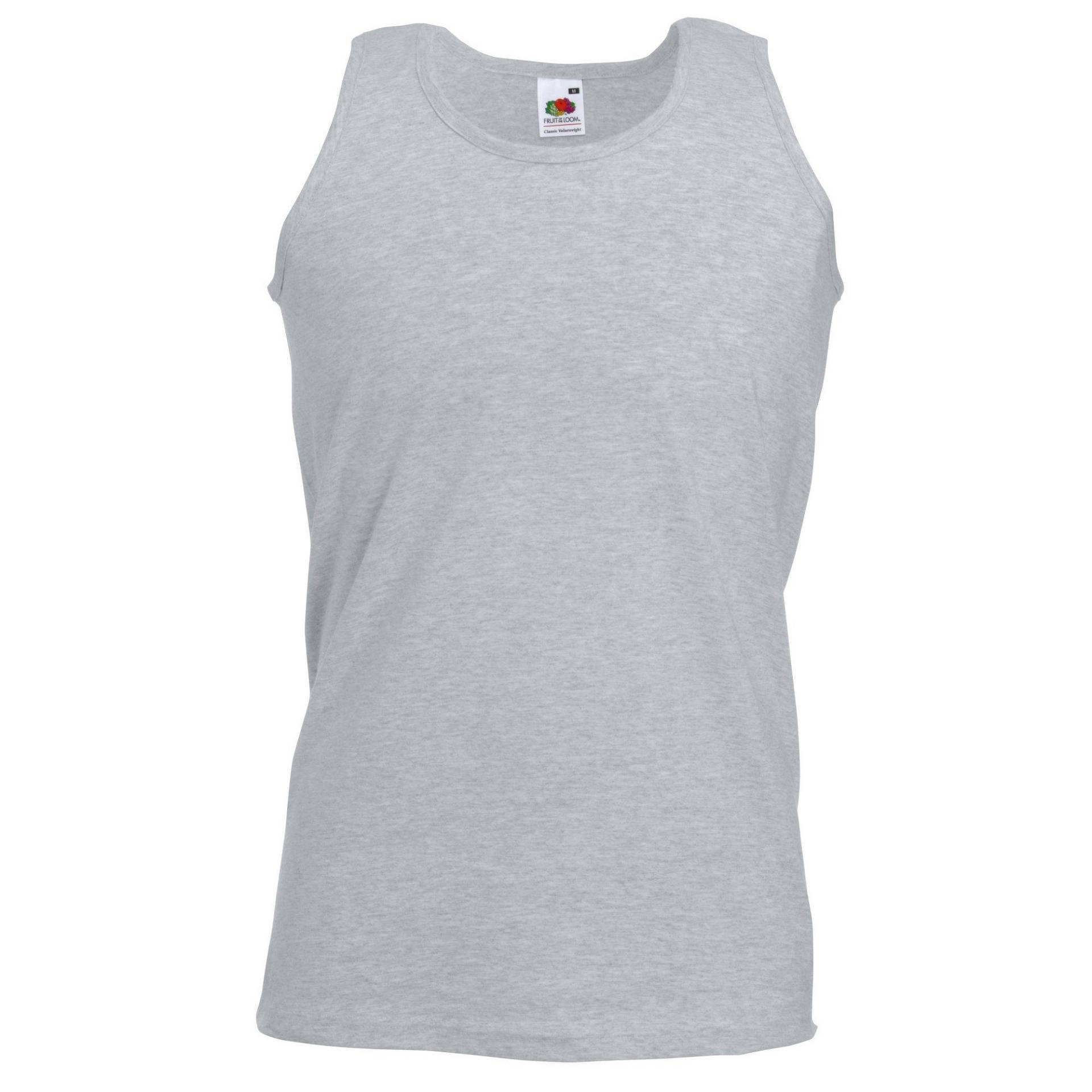 Athletic Tank Top Männer Herren Grau M von Fruit of the Loom