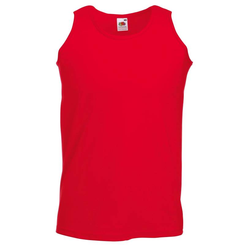 Athletic Tank Top Männer Herren Rot Bunt L von Fruit of the Loom