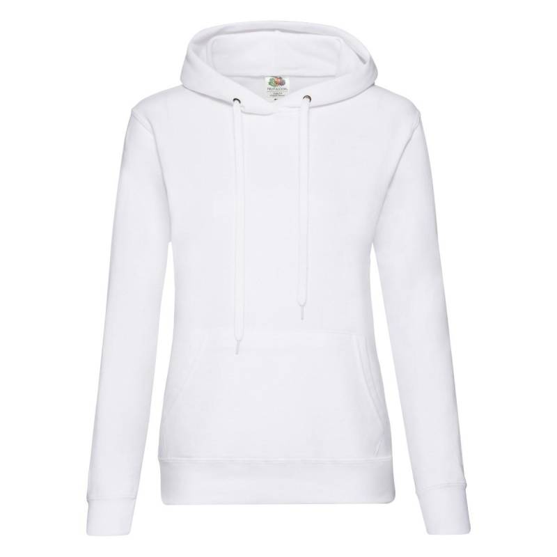 Classic 8020 Kapuzenpullover Damen Weiss L von Fruit of the Loom