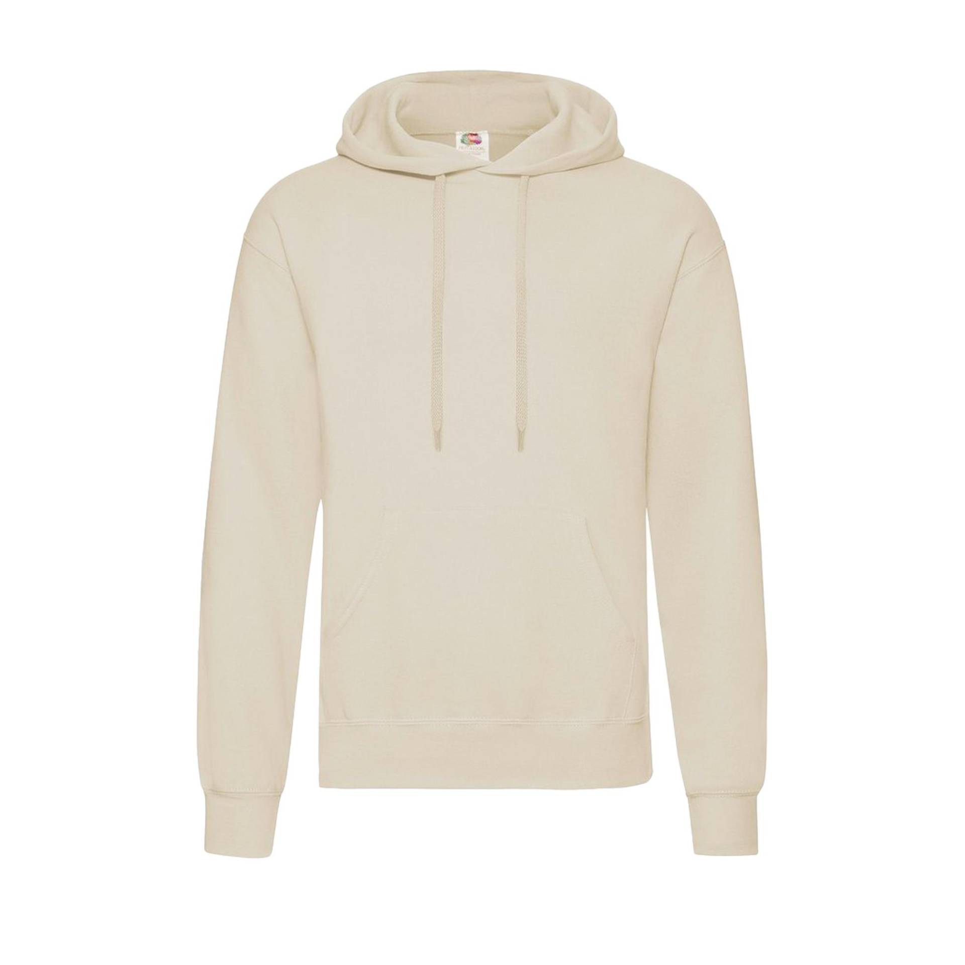 Classic Sweatshirt Mit Kapuze Damen Beige L von Fruit of the Loom