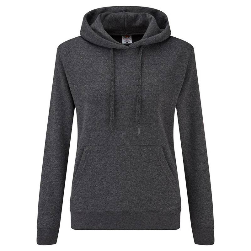 Classic Sweatshirt Mit Kapuze Damen Taubengrau L von Fruit of the Loom