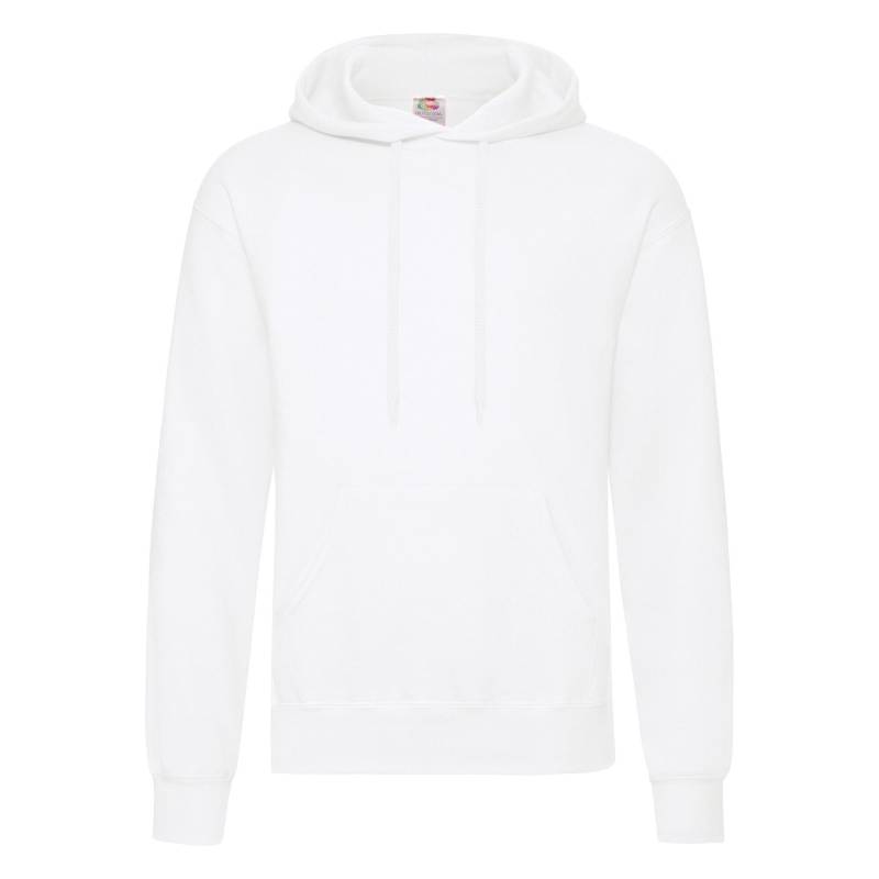 Classic Sweatshirt Mit Kapuze Damen Weiss L von Fruit of the Loom