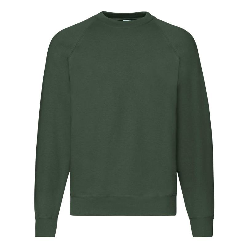 Classic Sweatshirt Raglanärmel Herren Grün S von Fruit of the Loom