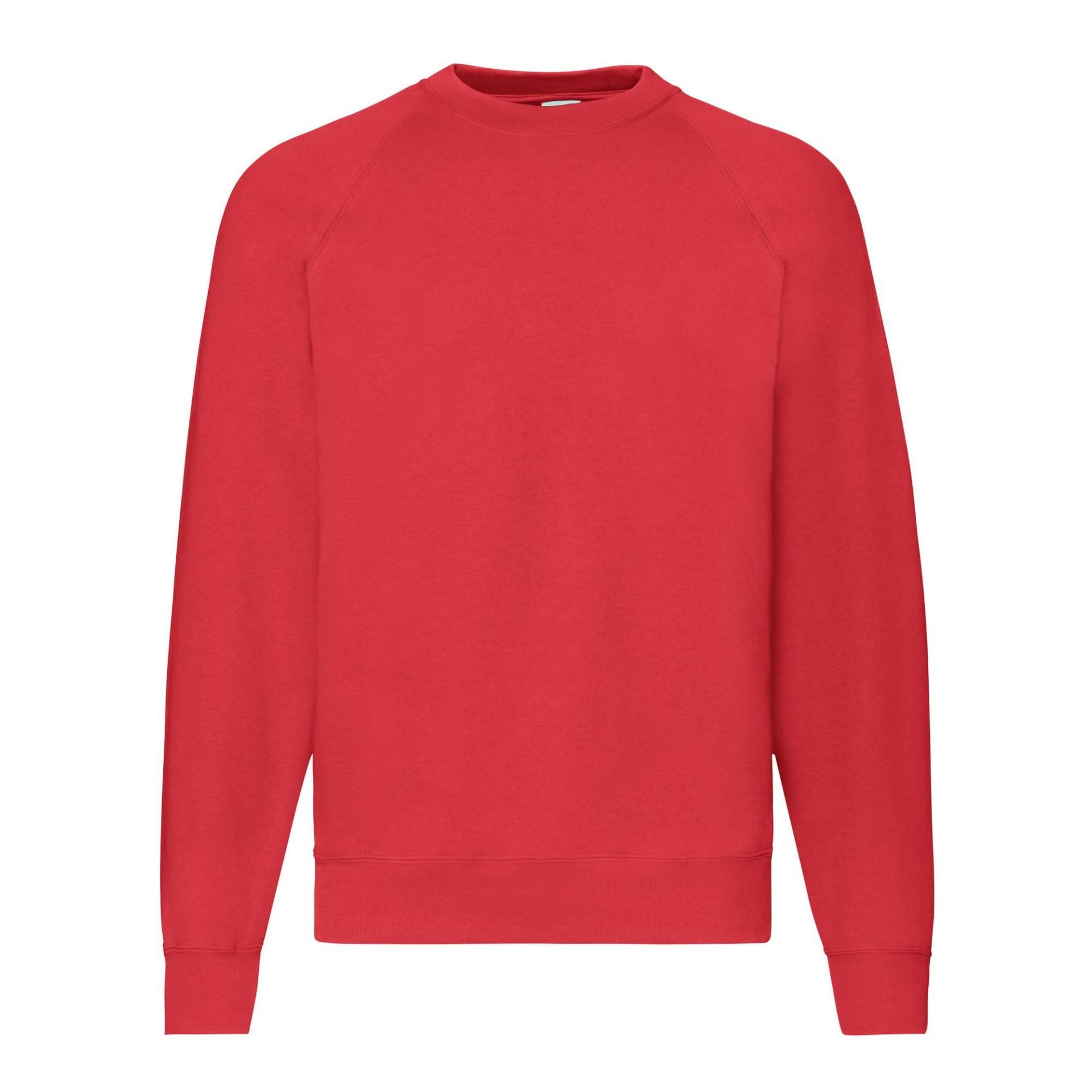 Fruit of the Loom - Classic Sweatshirt Raglanärmel, für Herren, Rot Bunt, Größe XXL von Fruit of the Loom