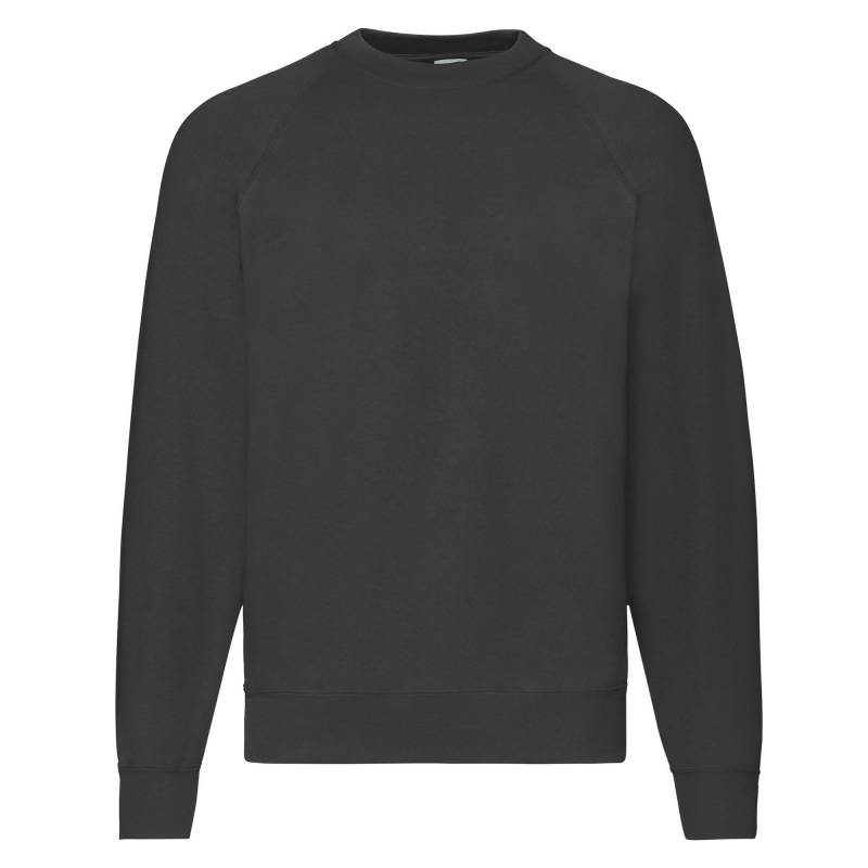 Classic Sweatshirt Raglanärmel Herren Schwarz XXL von Fruit of the Loom