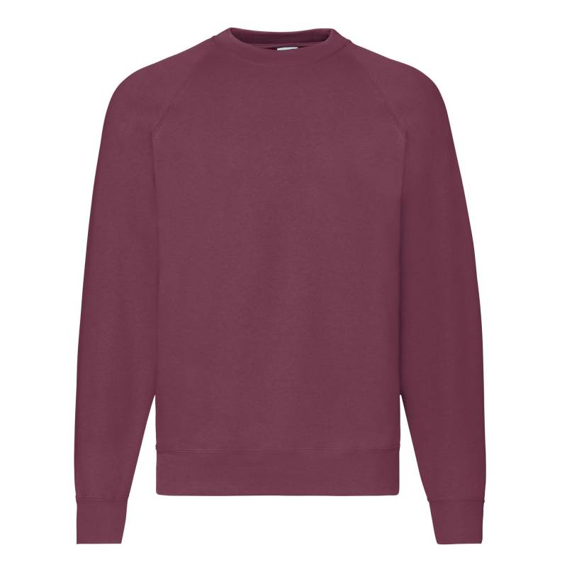 Classic Sweatshirt Raglanärmel Herren Weinrot S von Fruit of the Loom