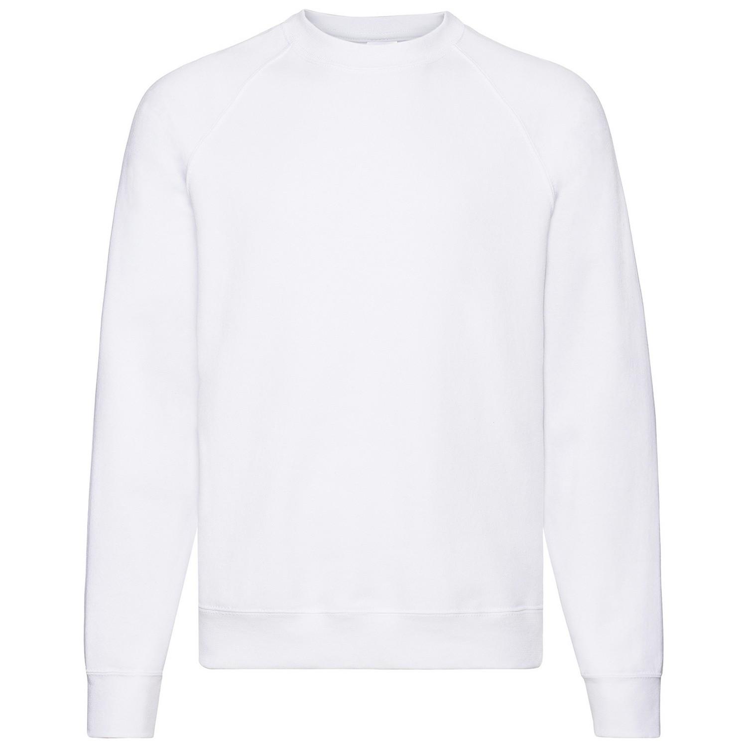 Classic Sweatshirt Raglanärmel Herren Weiss M von Fruit of the Loom