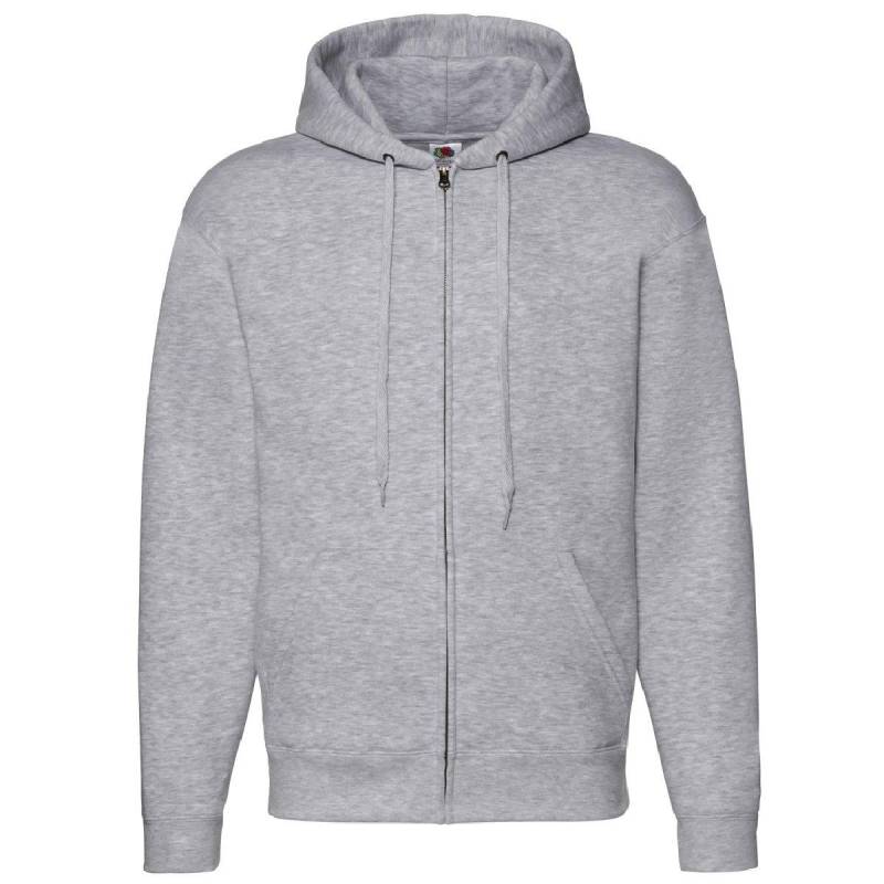 Durchgehender Reißverschluss Mit Kapuze Sweatshirthoodie Herren Grau 3XL von Fruit of the Loom