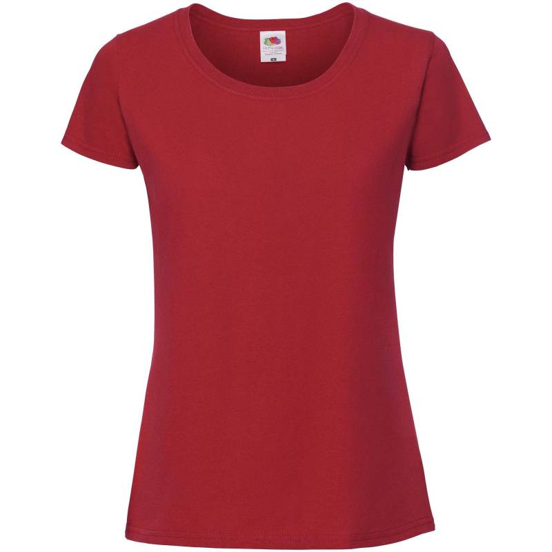 Fruit Of The T-shirt, Enganliegend Damen Rot Bunt L von Fruit of the Loom