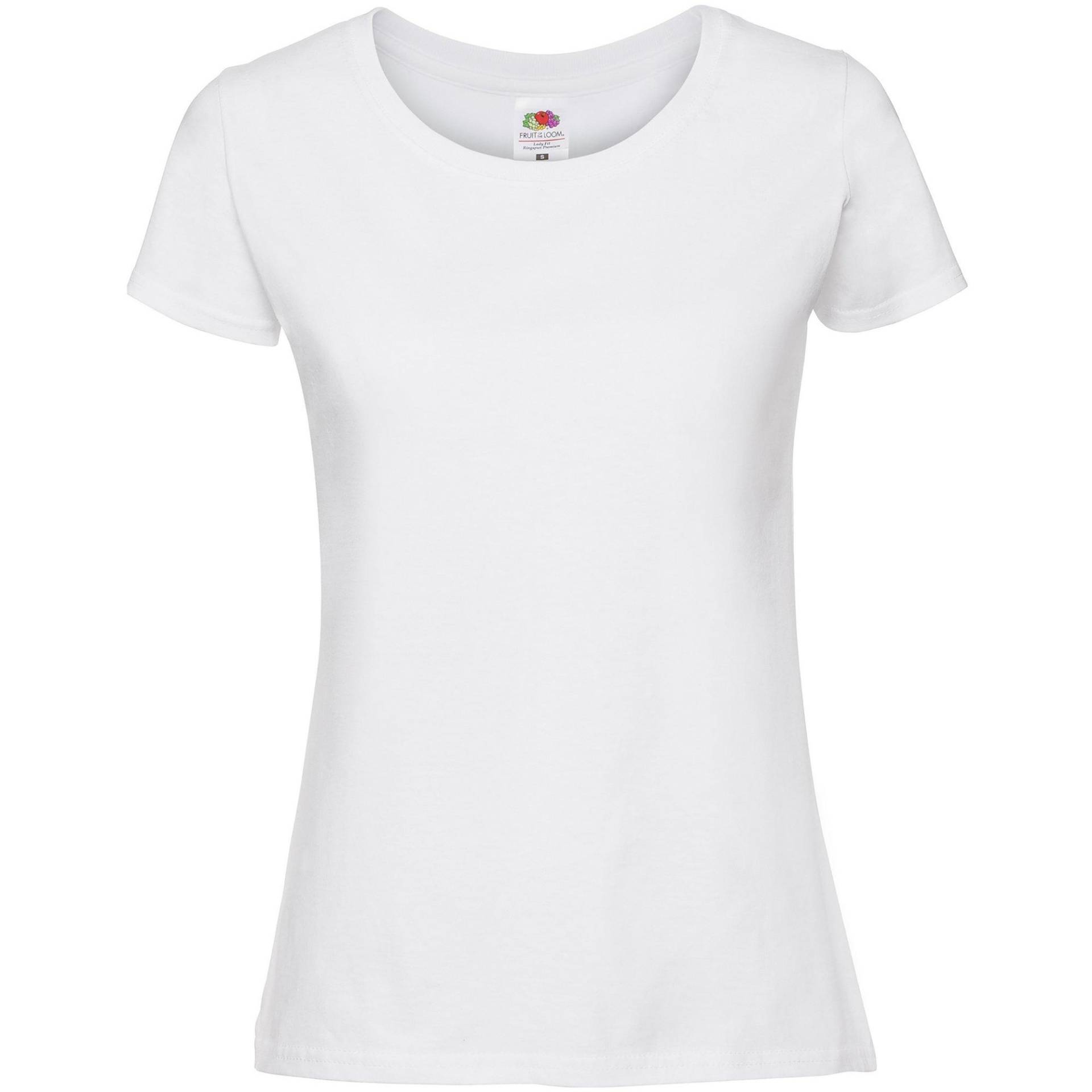 Fruit Of The Tshirt, Enganliegend Damen Weiss M von Fruit of the Loom