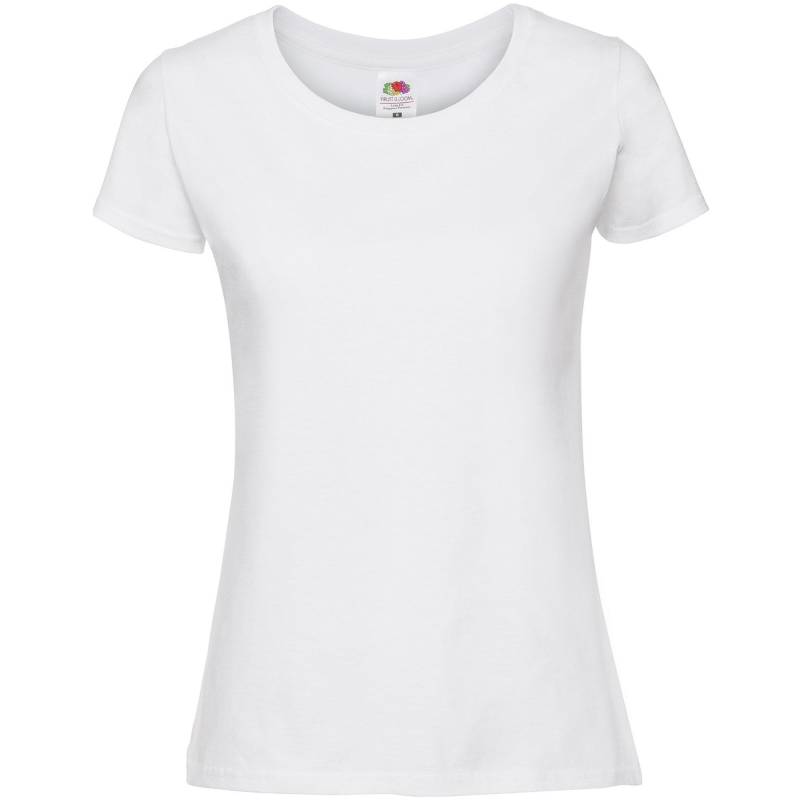 Fruit Of The Tshirt, Enganliegend Damen Weiss S von Fruit of the Loom