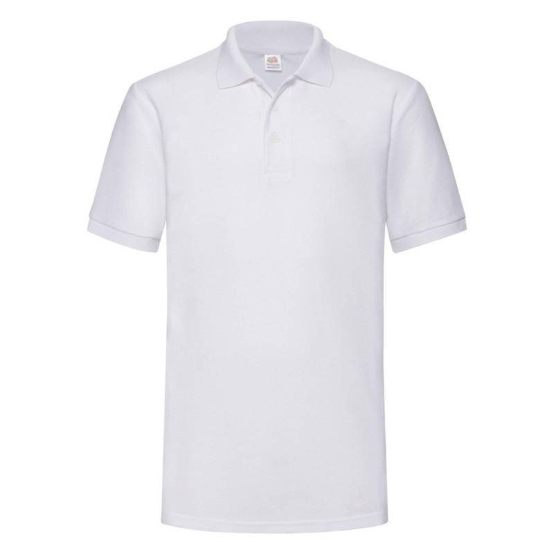 6535 Piqué Poloshirt, Kurzarm Herren Weiss S von Fruit of the Loom